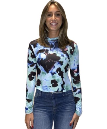 T shirt fiore acquerello