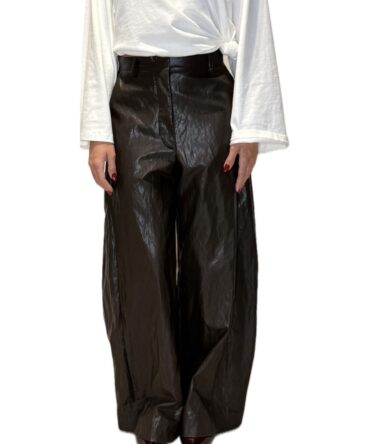Pantalone barrel ecopelle