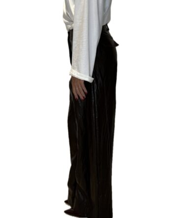 Pantalone barrel ecopelle Tensione In – foto 3