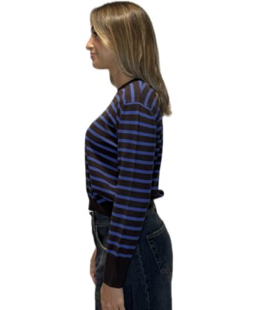 Maglia girocollo righe Tensione In – foto 3