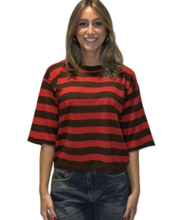 Maglia girocollo righe
