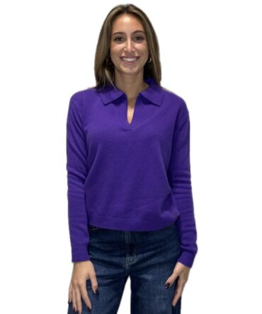 Maglia polo 100% lana