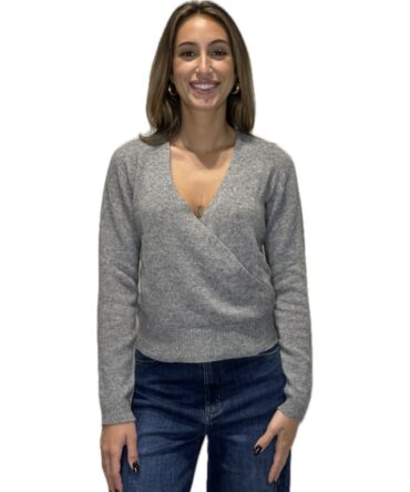 Maglia incrocio misto lana