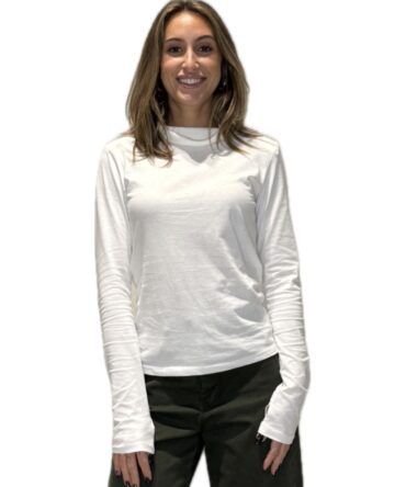 T shirt spalline collo anello