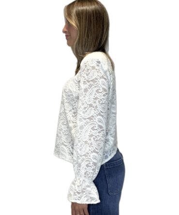 Maglia girocollo pizzo Please – foto 3