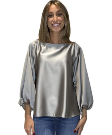 Maglia satin polso elastico