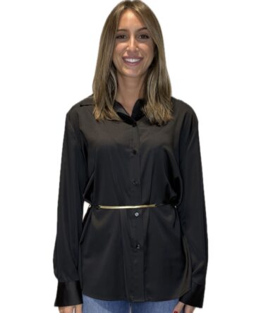 Donna Camicia satin+cintura
