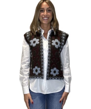 Donna Gilet fiori