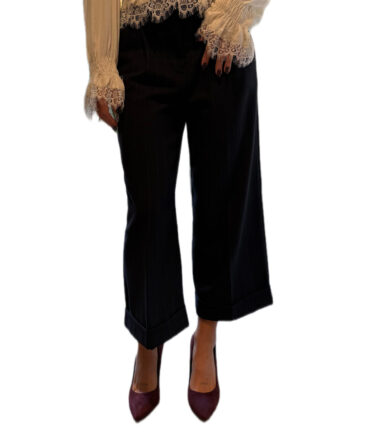 Pantalone 7/8 gessato